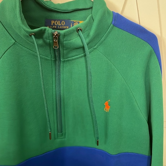 Polo Ralph Lauren Track Jacket Pullover Half Zip Colorblock - Picture 4 of 5
